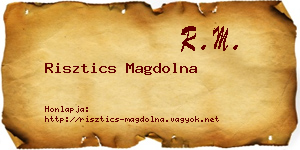 Risztics Magdolna névjegykártya